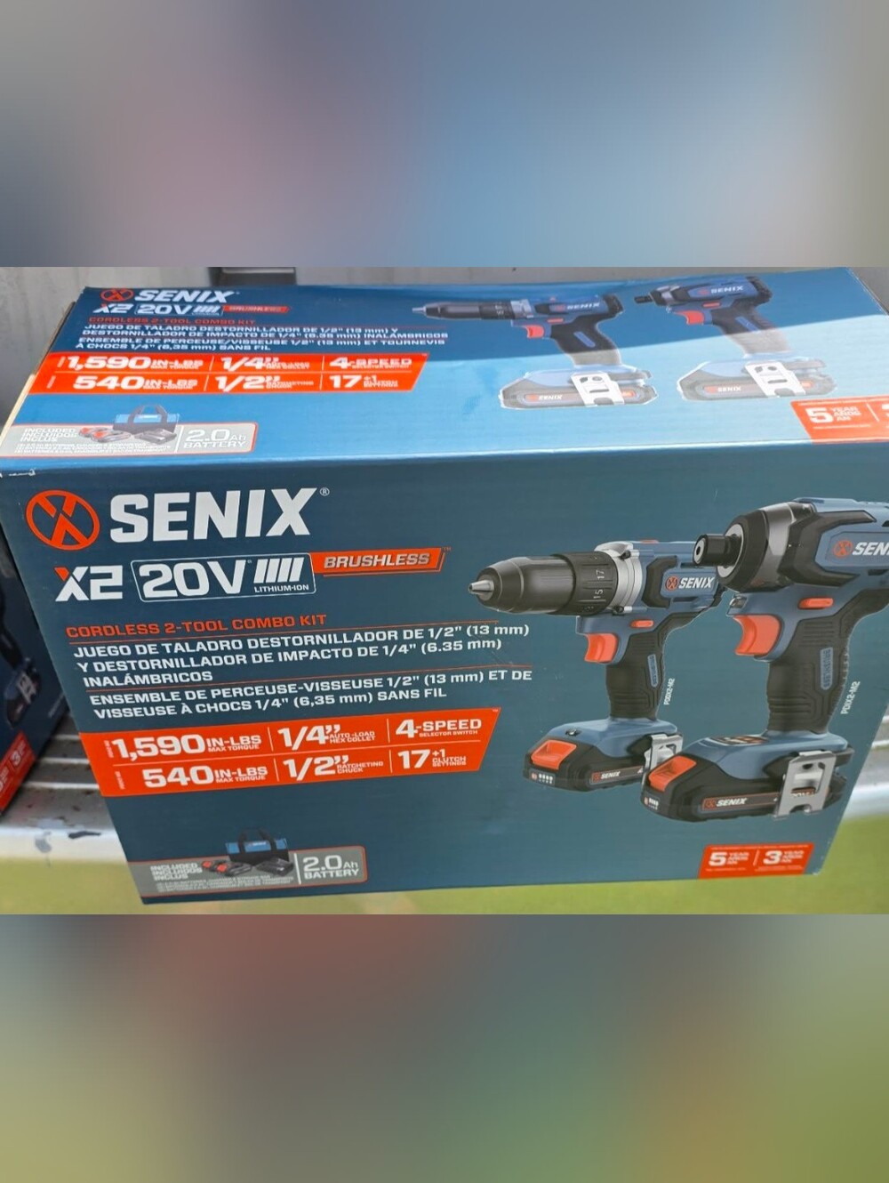SENIX Cordless 2-Tool Kit - 1/2in Drill.driver And 1/4 In Impact Driver